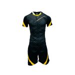SUBLIMATED FOOTBALL KIT BLACK GOLD PACK OF 14