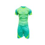 SUBLIMATED FOOTBALL KIT TEAL NEON YELLOW PACK OF 14